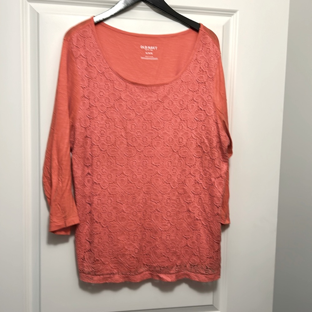 Coral crocheted front top